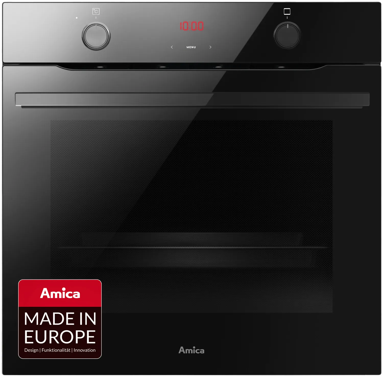 Einbaubackofen, X-type Design, Schwarz-Glas, 77
