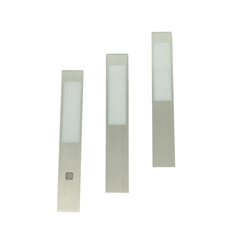 CARESSi Fern Unterbauleuchten 3Set Edelstahl gebü.