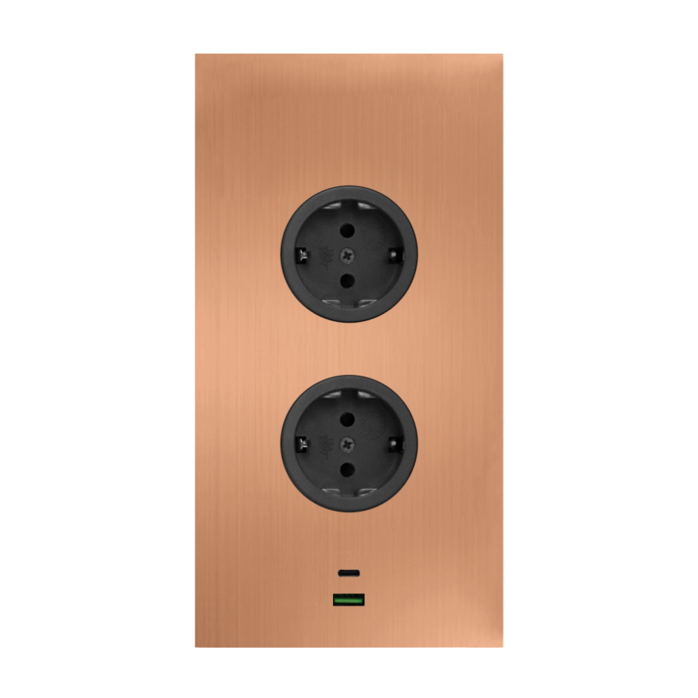 CARESSI 2ST22/USB Energie-Ecksäule, kupfer CARESSI 2ST22/USB Energie-Ecksäule, kupfer