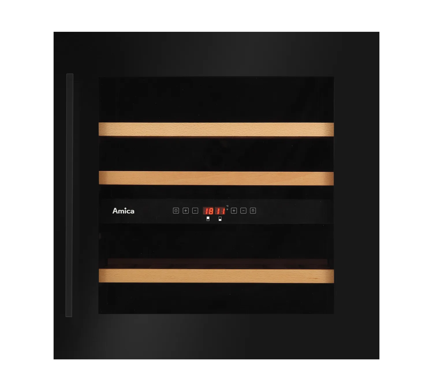 Einbau-Weintemperierschrank, X-Type Design, schwarz