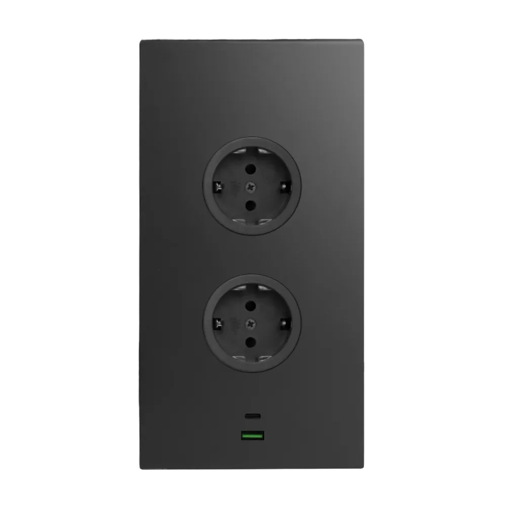 CARESSI 2ST22/USB Energie-Ecksäule, schwarz