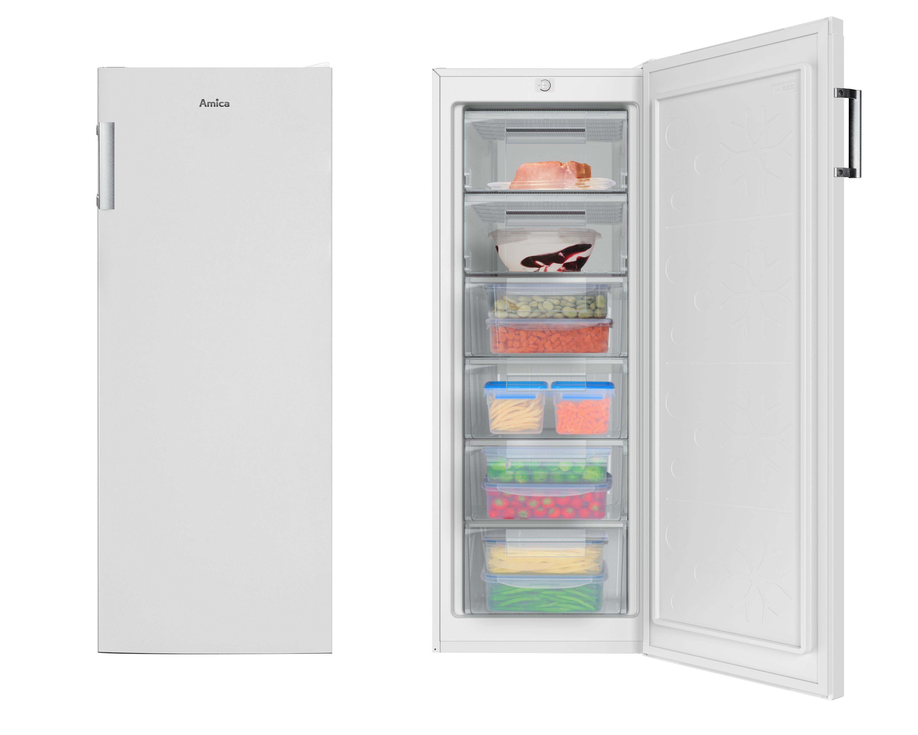 Stand-Gefrierschrank GS 324 180 W, weiß, 144 cm