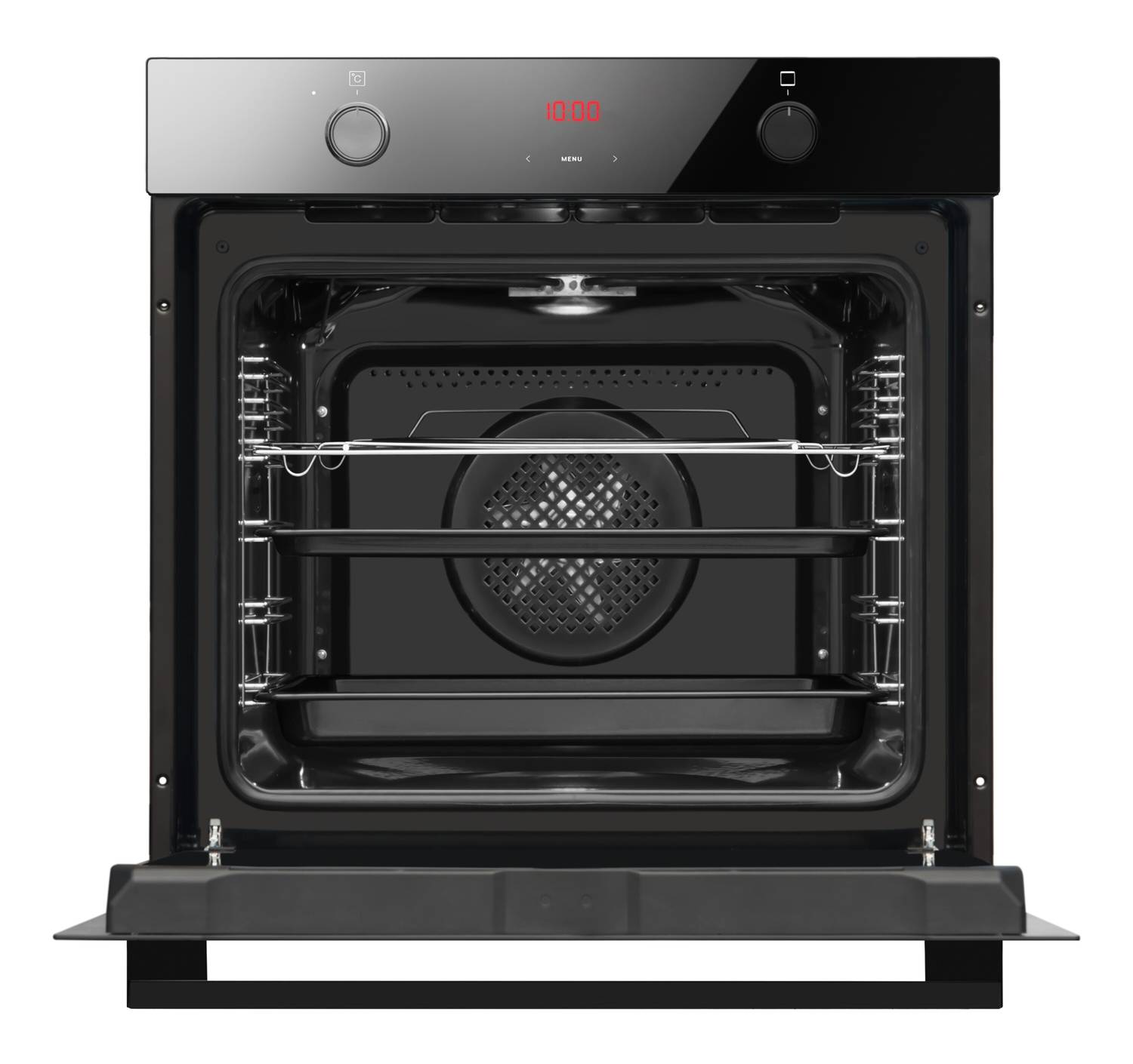 Einbaubackofen, X-type Design, Schwarz-Glas, 77