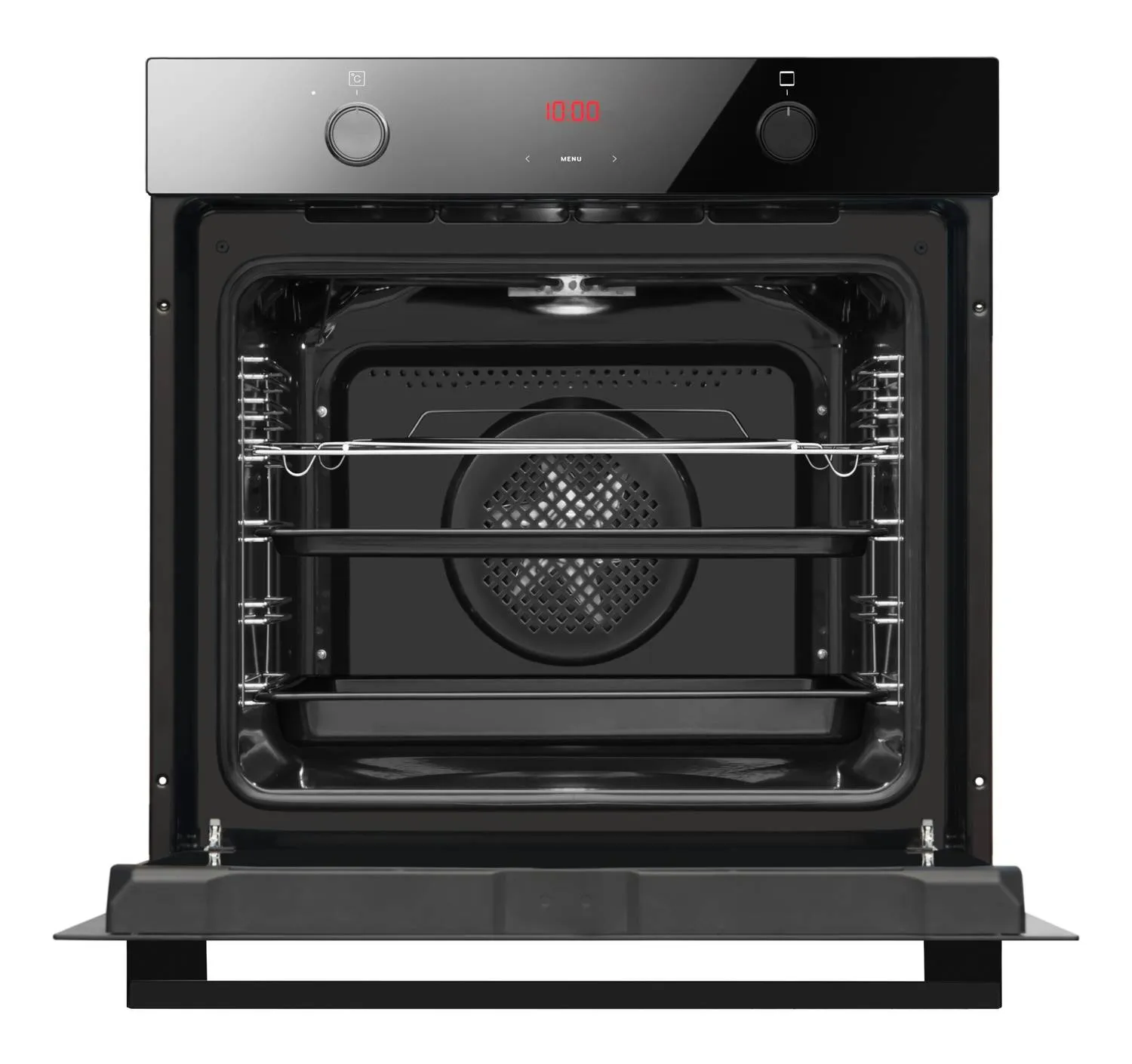 Einbaubackofen, X-type Design, Schwarz-Glas, 77