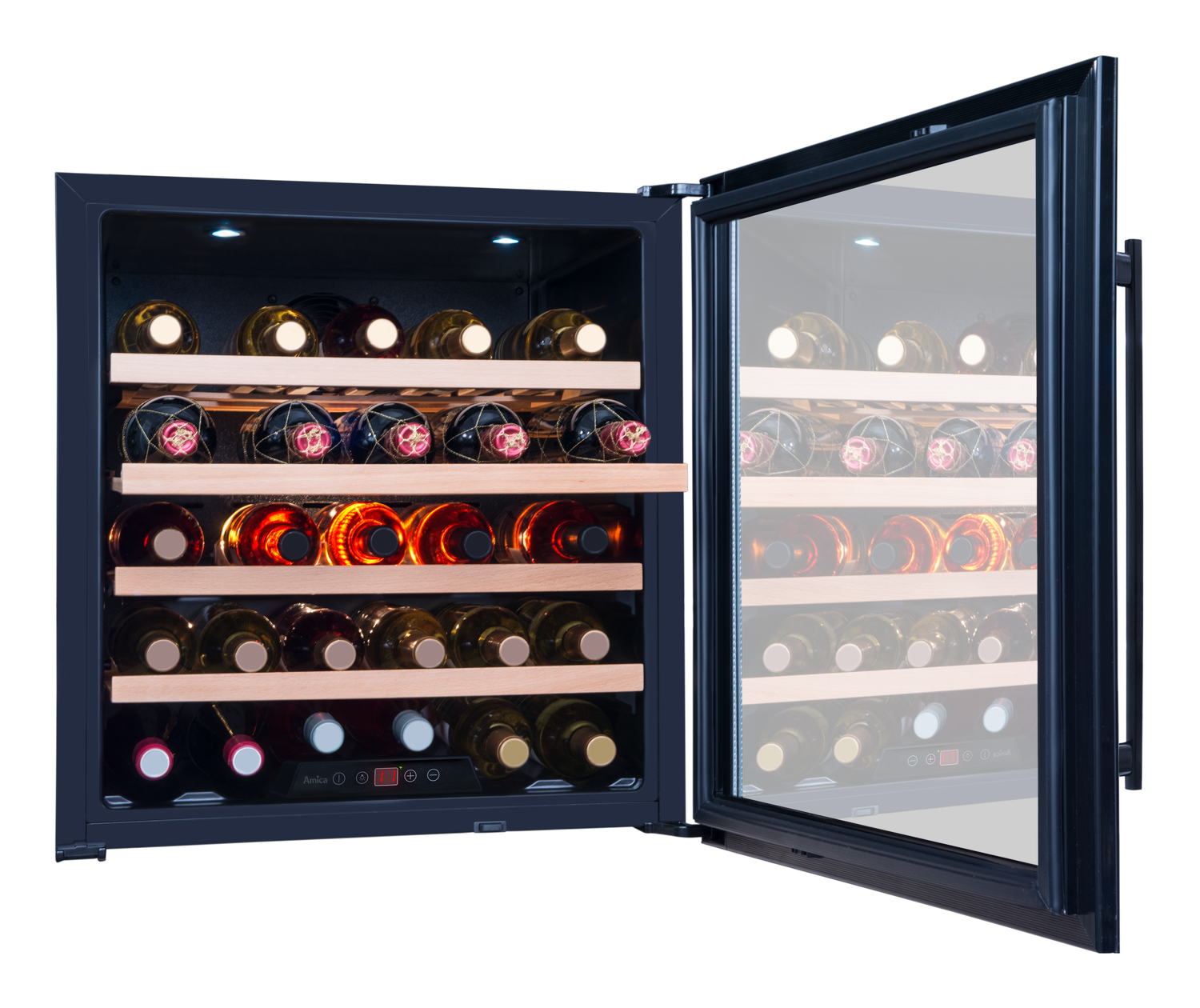 Einbau-Weintemperierschrank, X-Type Design, schwarz Einbau-Weintemperierschrank, X-Type Design, schwarz