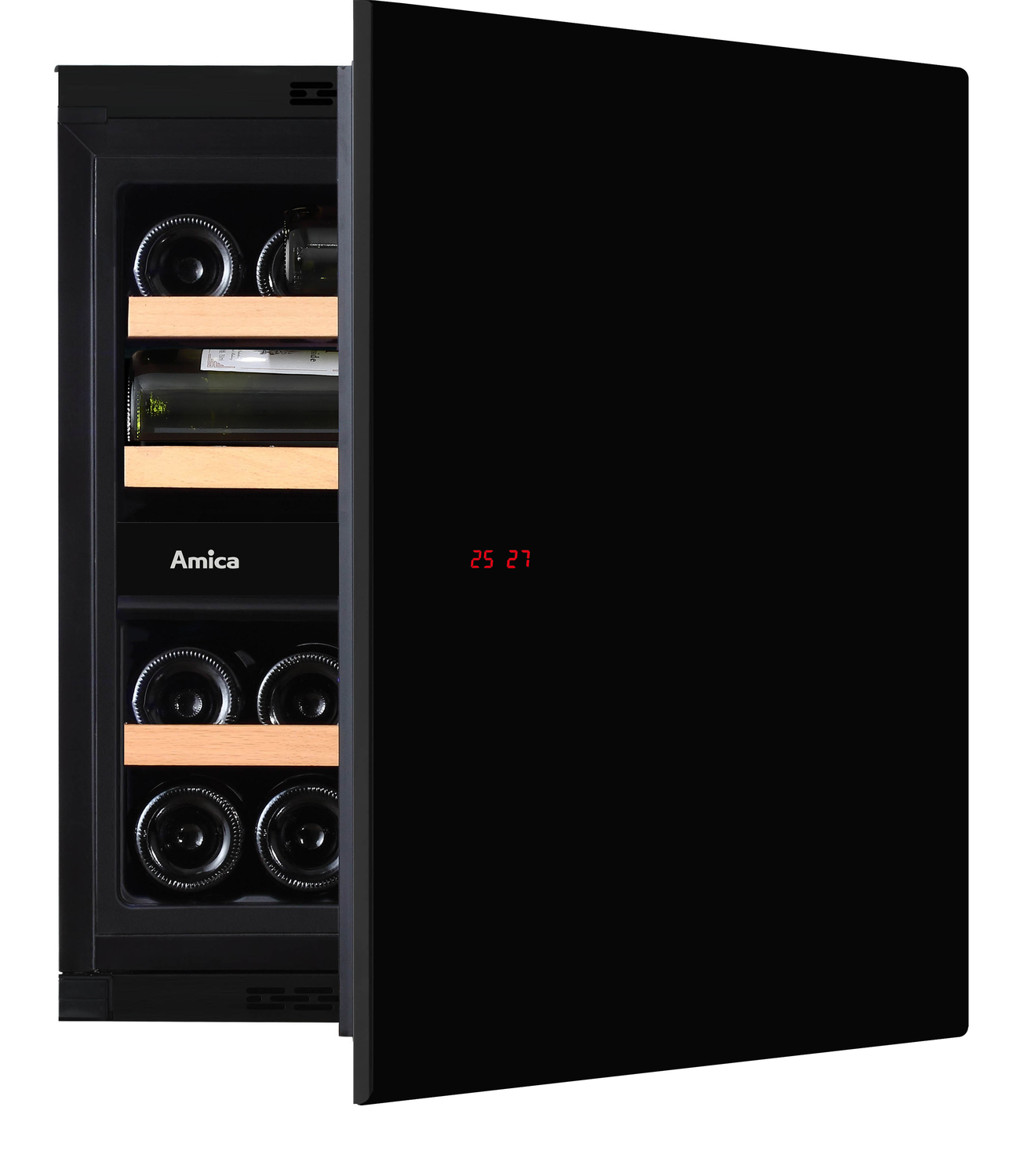 Einbau-Weintemperierschrank, Noir Design, schwarz