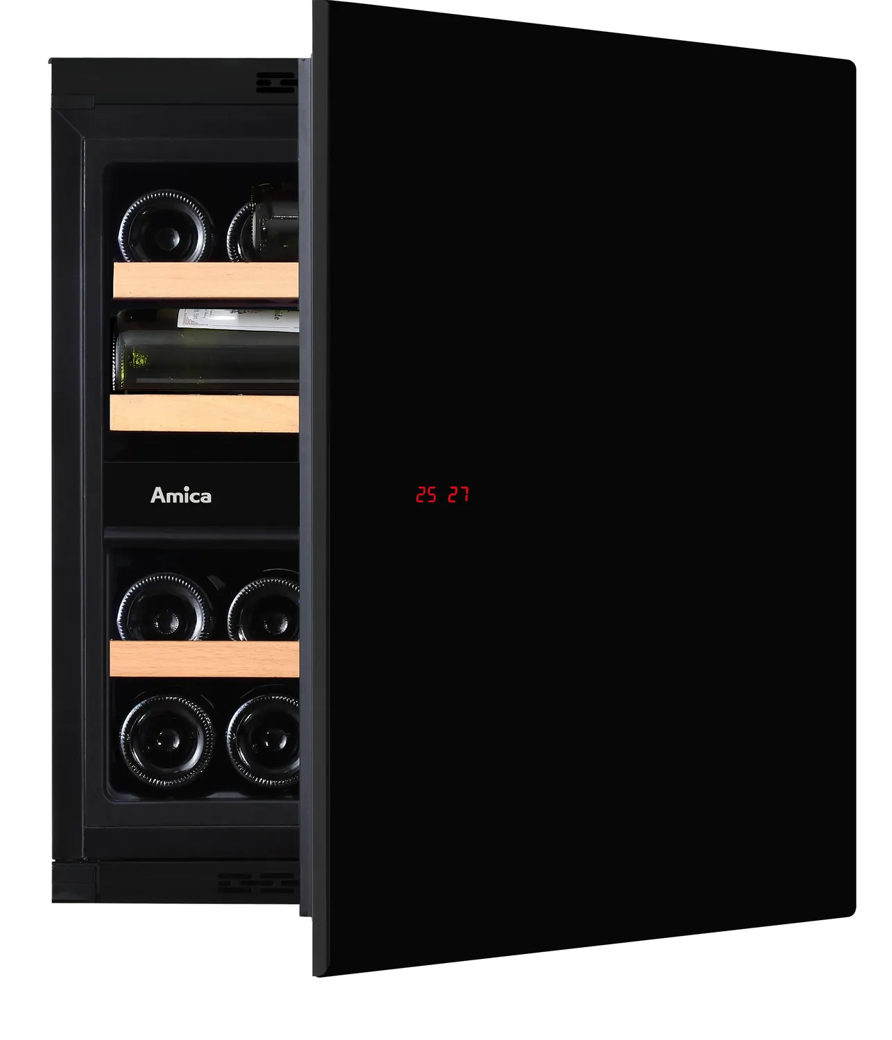 Einbau-Weintemperierschrank, Noir Design, schwarz