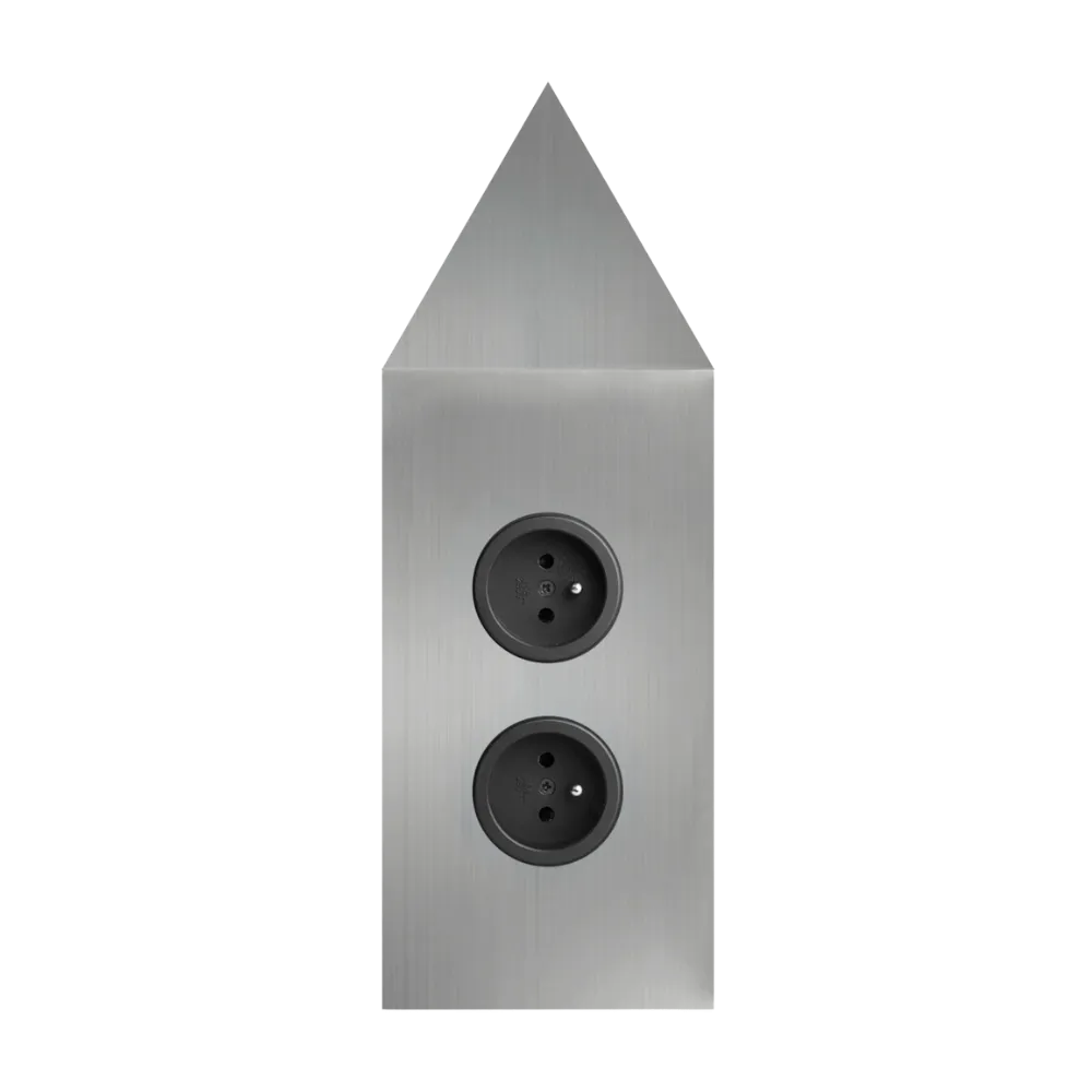 CARESSI 2ST22P Energie-Ecksäule, Edelstahl