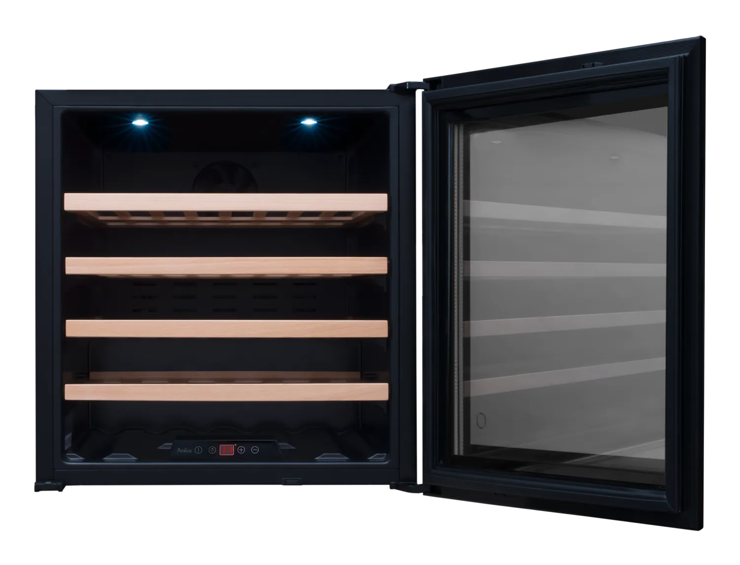 Einbau-Weintemperierschrank, X-Type Design, schwarz