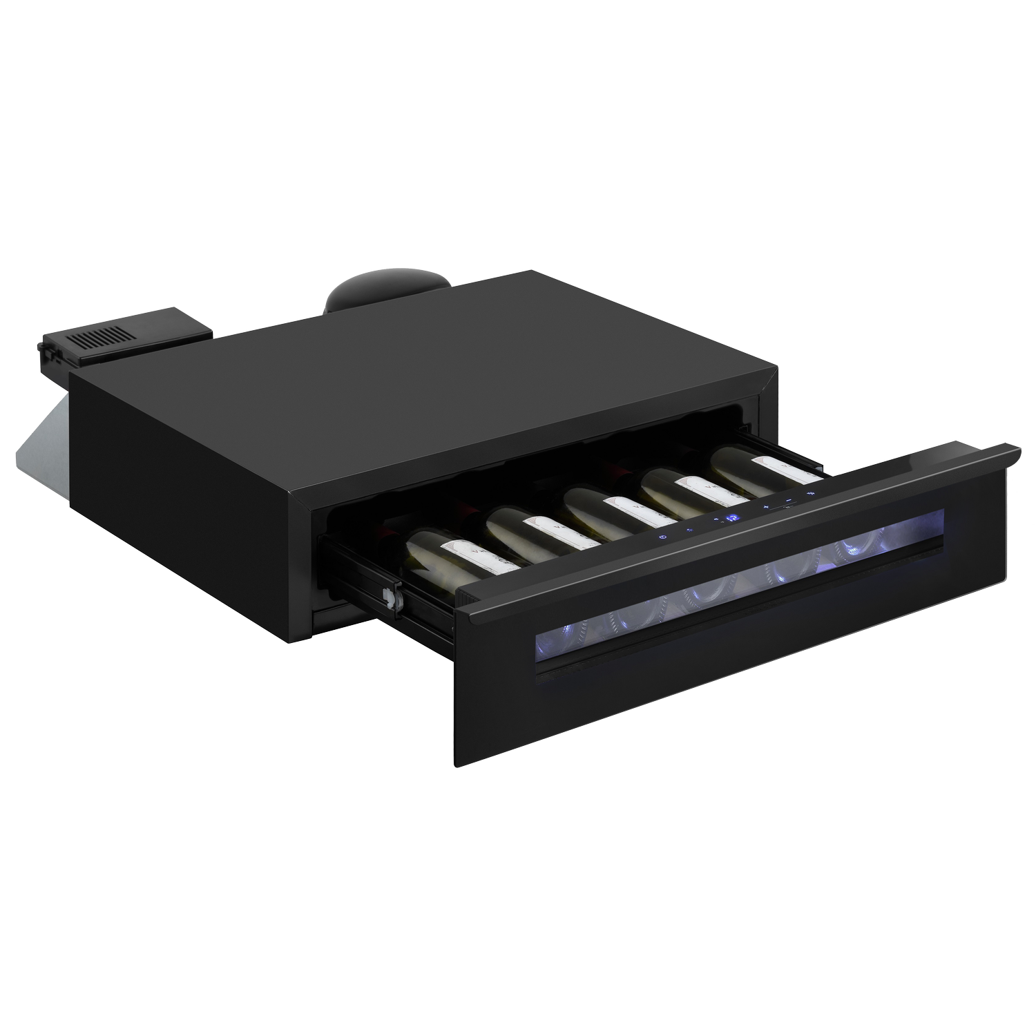 Einbau-Weintemperierschublade, X-Type Design, schwarz