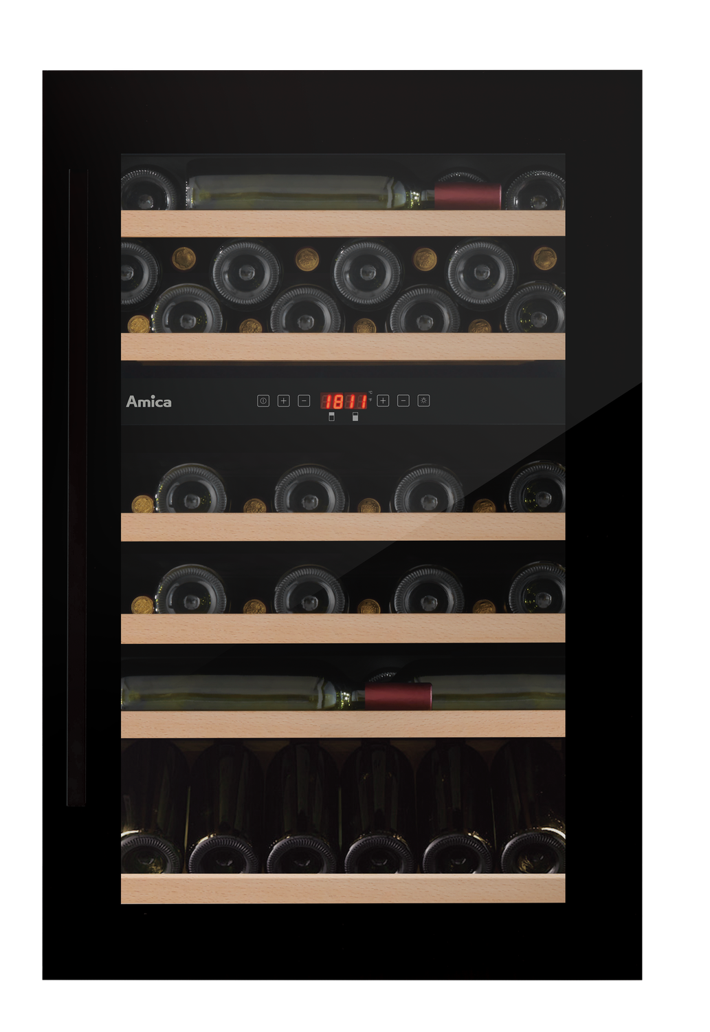 Einbau-Weintemperierschrank, X-Type Design, schwarz