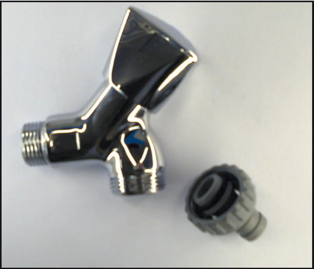 Geräteanschlussventil, chrom, mit Rohrbelüfter