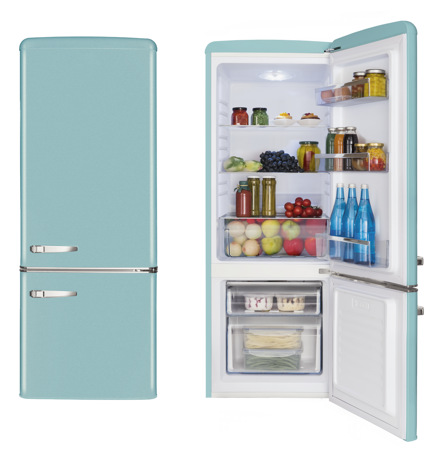 Stand-Kühl-Gefrierkombination KGCR 384 150 T, Ice Blue, 145 cm