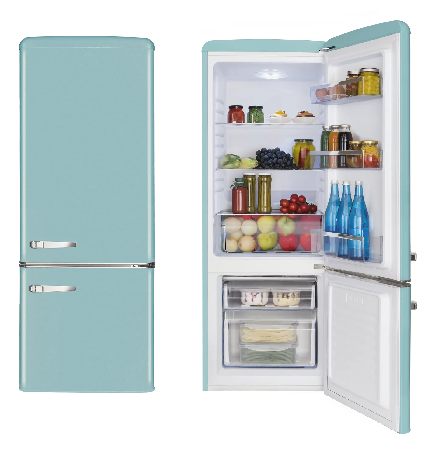 Stand-Kühl-Gefrierkombination KGCR 384 150 T, Ice Blue, 145 cm