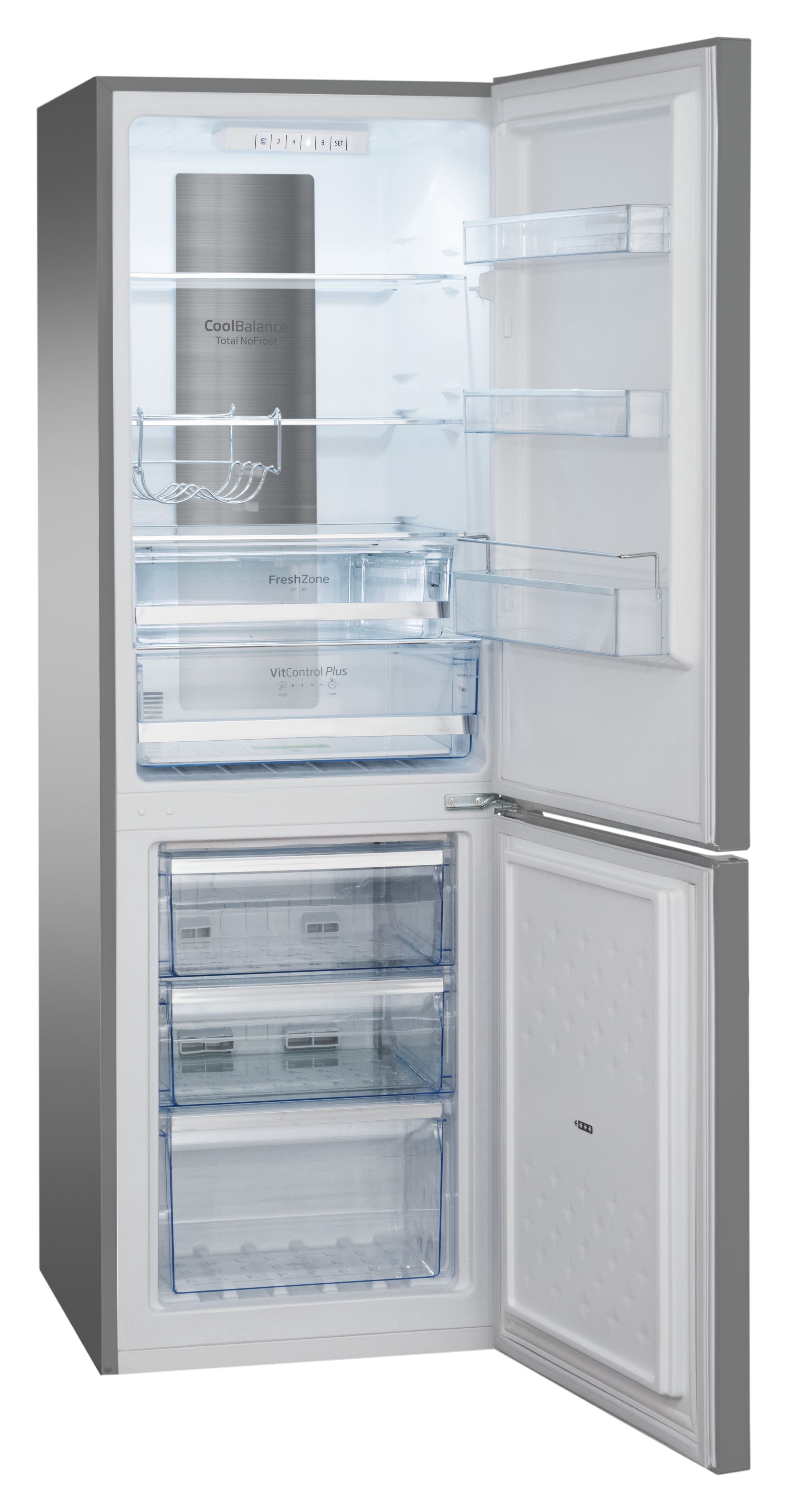 Stand-Kühl-Gefrierkombination KGCN 387 140 E, Edelstahloptik, 170 cm