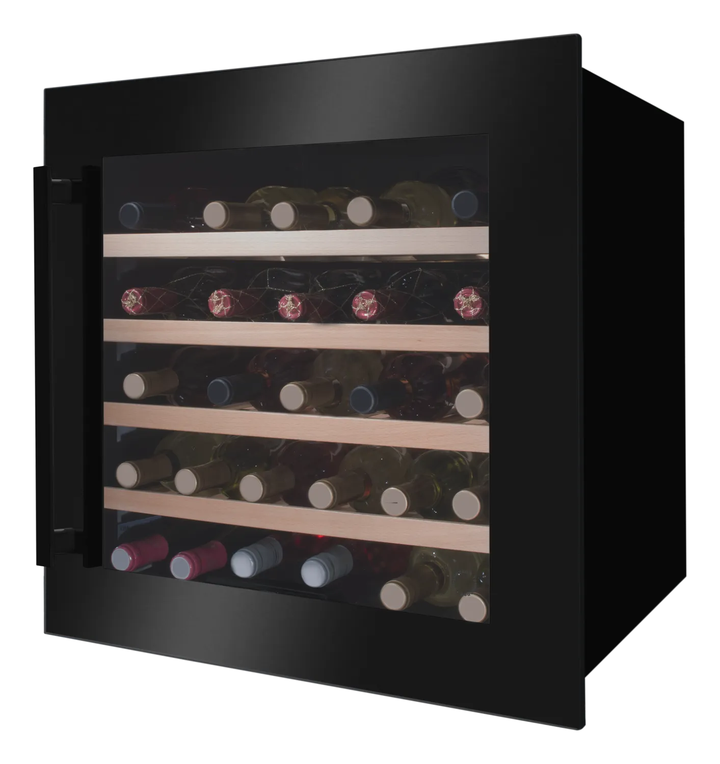 Einbau-Weintemperierschrank, X-Type Design, schwarz