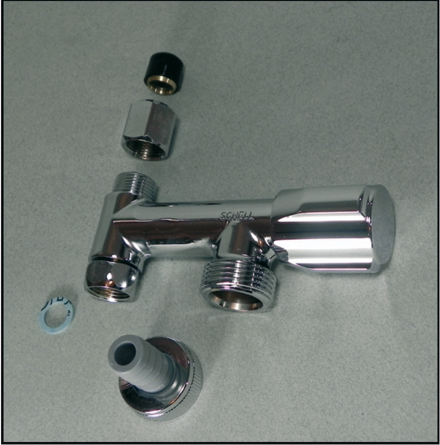 Original Eckfix Schnellmontageventil, chrom Original Eckfix Schnellmontageventil, chrom