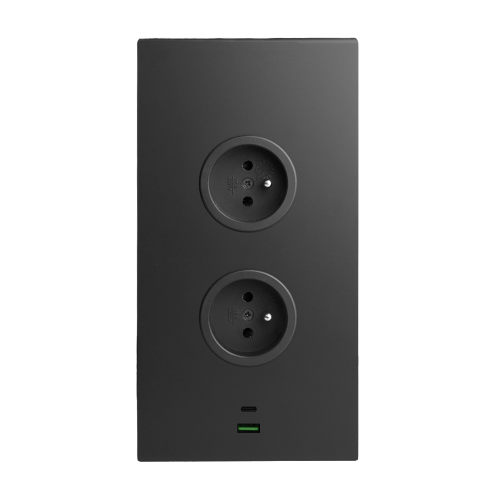 CARESSI 2ST22/USB Energie-Ecksäule, schwarz CARESSI 2ST22/USB Energie-Ecksäule, schwarz