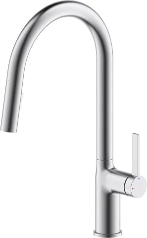 AMARI Küchenarmatur, HD, steelfinish, U-Auslauf mit Auszugsbrause AMARI Küchenarmatur, HD, steelfinish, U-Auslauf mit Auszugsbrause