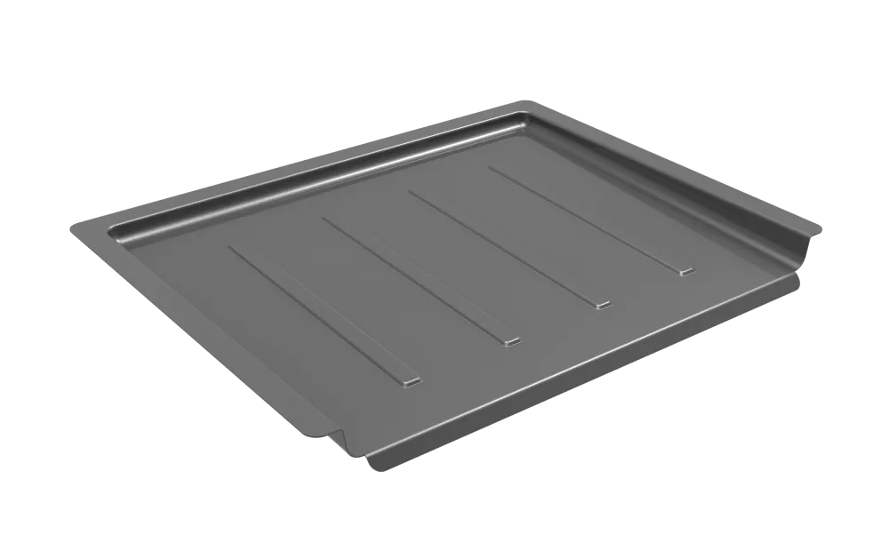 CARESSi Abtropffläche und Spülen Abdeckung, massiv Edelstahl, gunmetal veredelt