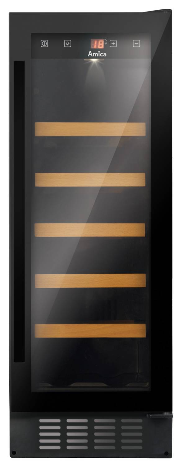 Weintemperierschrank, unterbaufähig, X-Type Design, schwarz