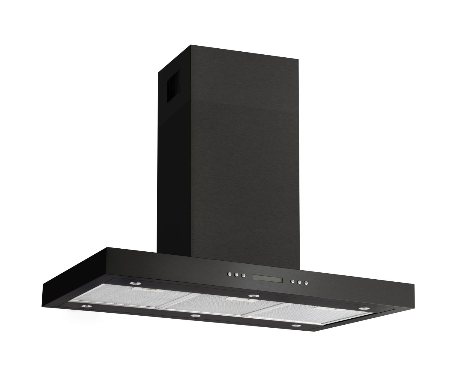 Inselhaube, T-Line, 90 cm, Schwarz