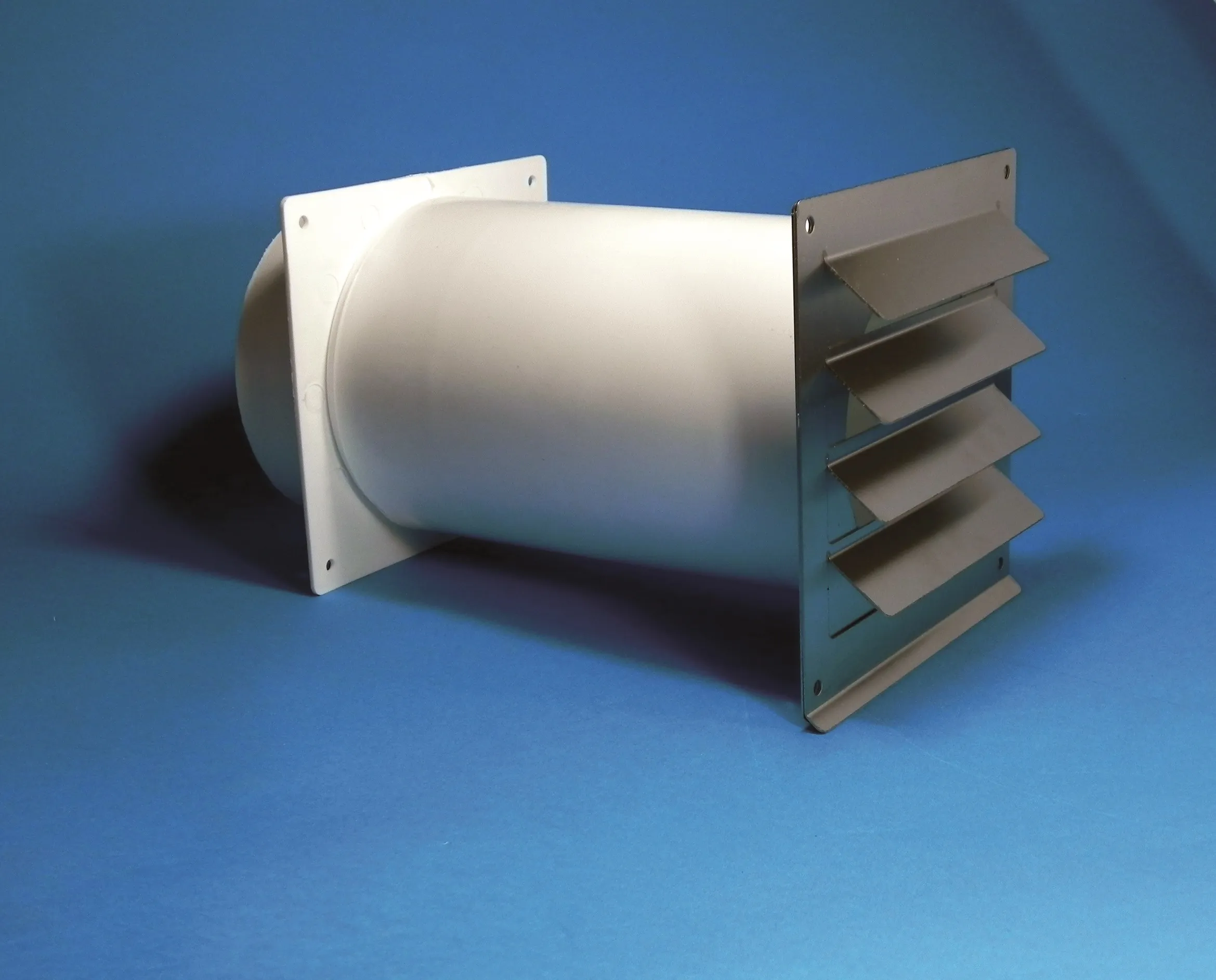 Mauerkasten Edelstahlgitter, 125 mm mit Doppelklappe