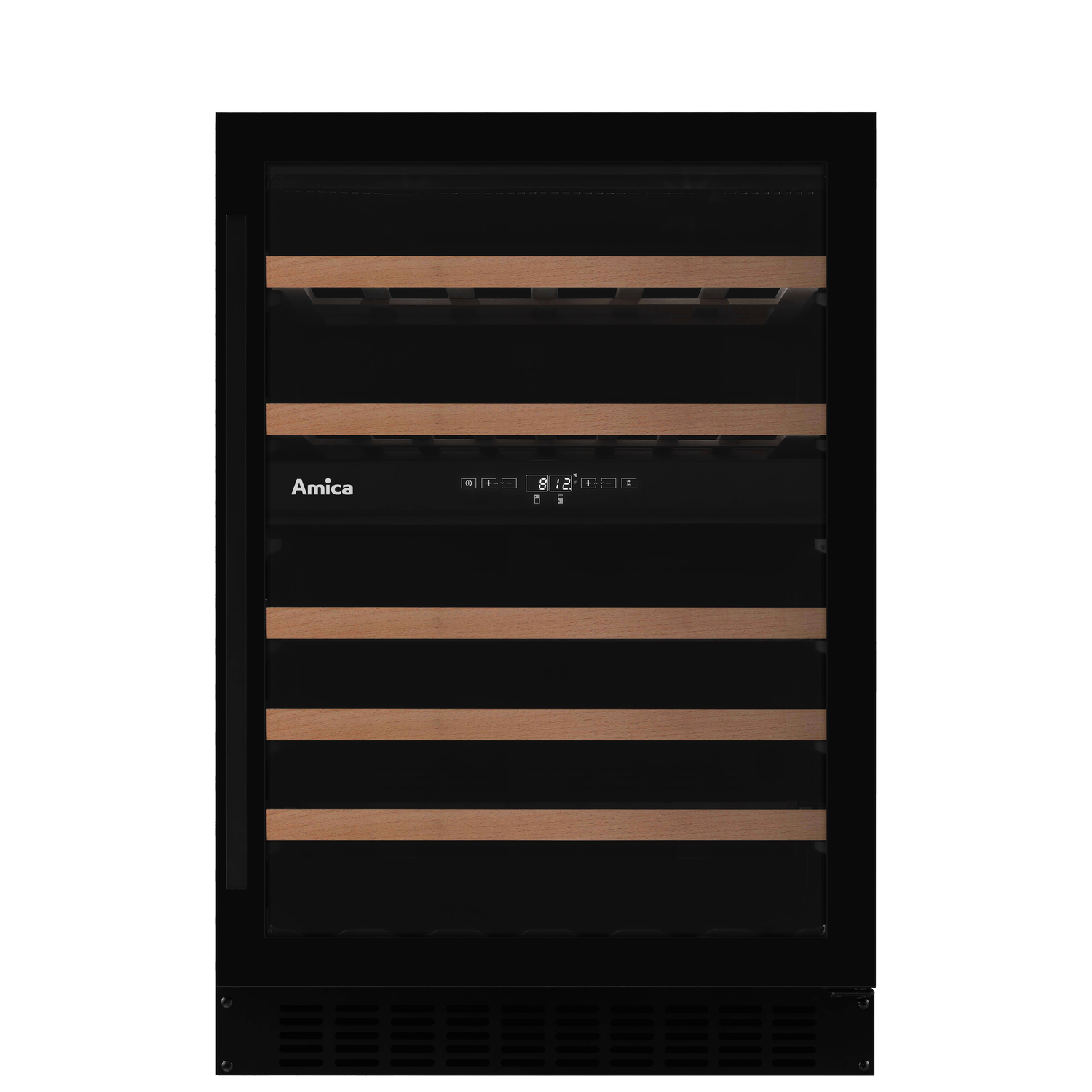Weintemperierschrank, unterbaufähig, X-Type Design, schwarz