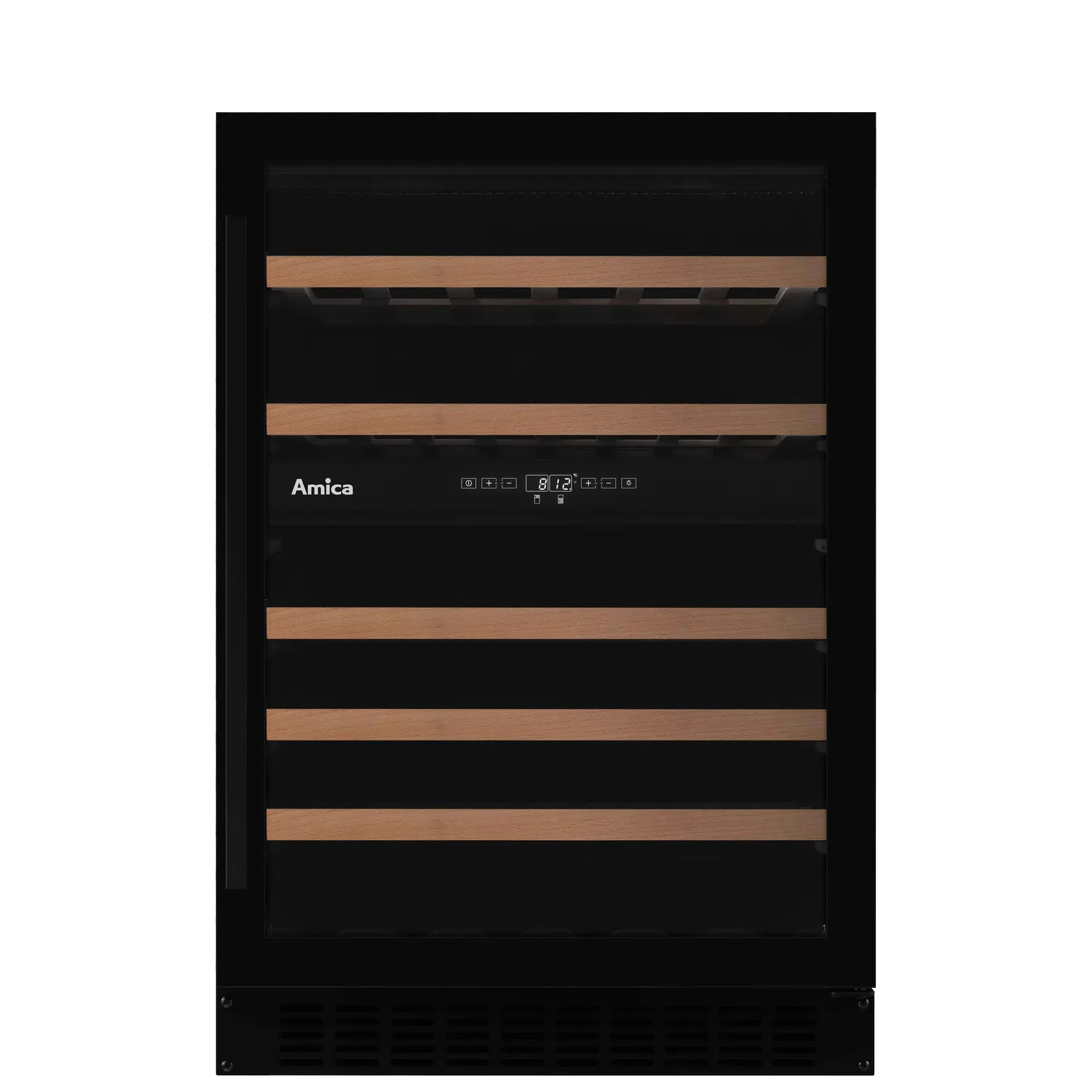 Weintemperierschrank, unterbaufähig, X-Type Design, schwarz