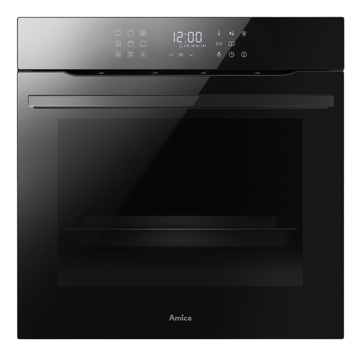 Einbaubackofen, X-type Design, Schwarz-Glas