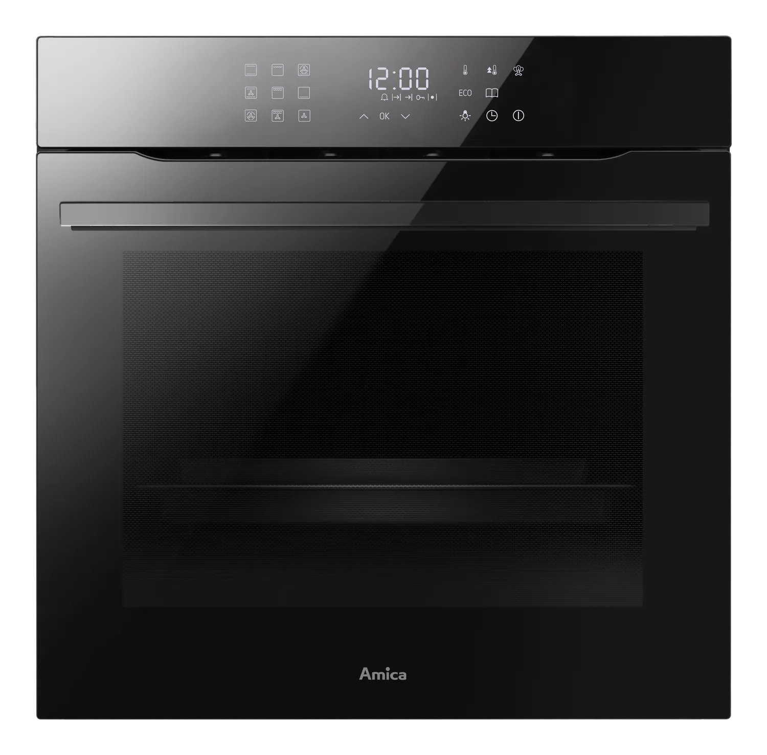 Einbaubackofen, X-type Design, Schwarz-Glas