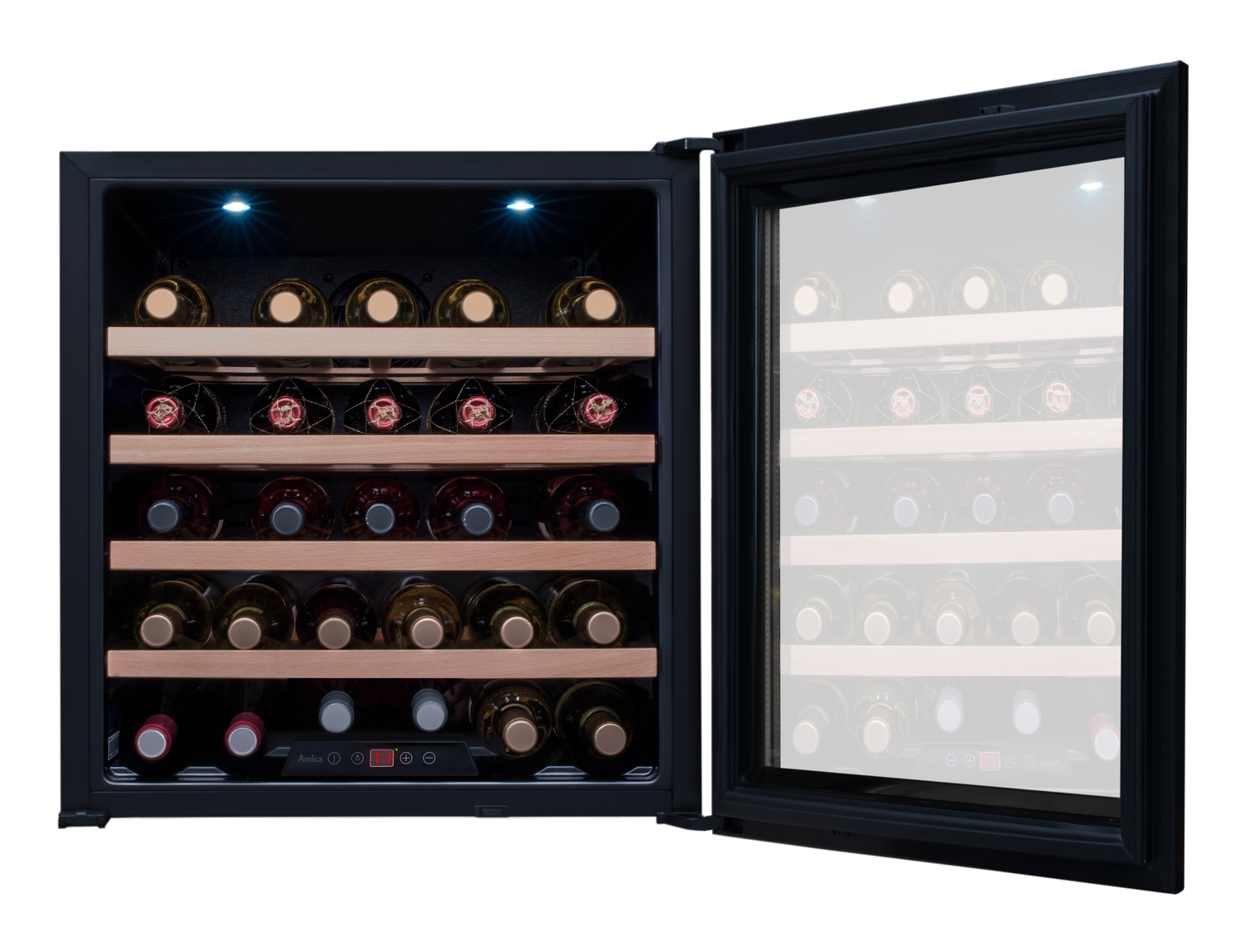 Einbau-Weintemperierschrank, X-Type Design, schwarz Einbau-Weintemperierschrank, X-Type Design, schwarz