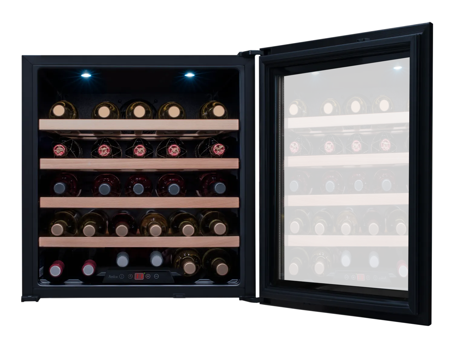 Einbau-Weintemperierschrank, X-Type Design, schwarz