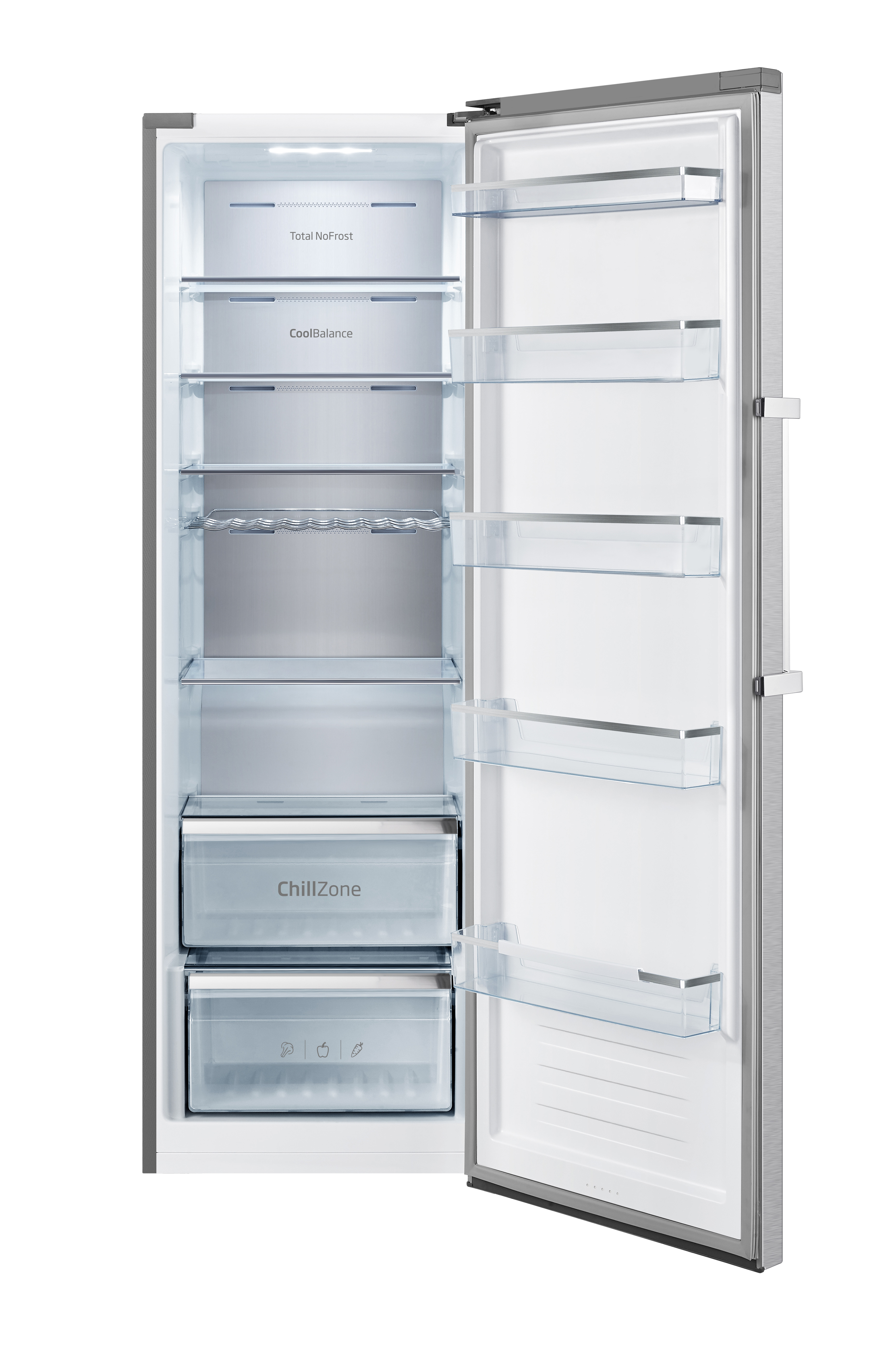 Vollraum-Stand-Kühlschrank VKS 358 150 E, Edelstahloptik, 186 cm