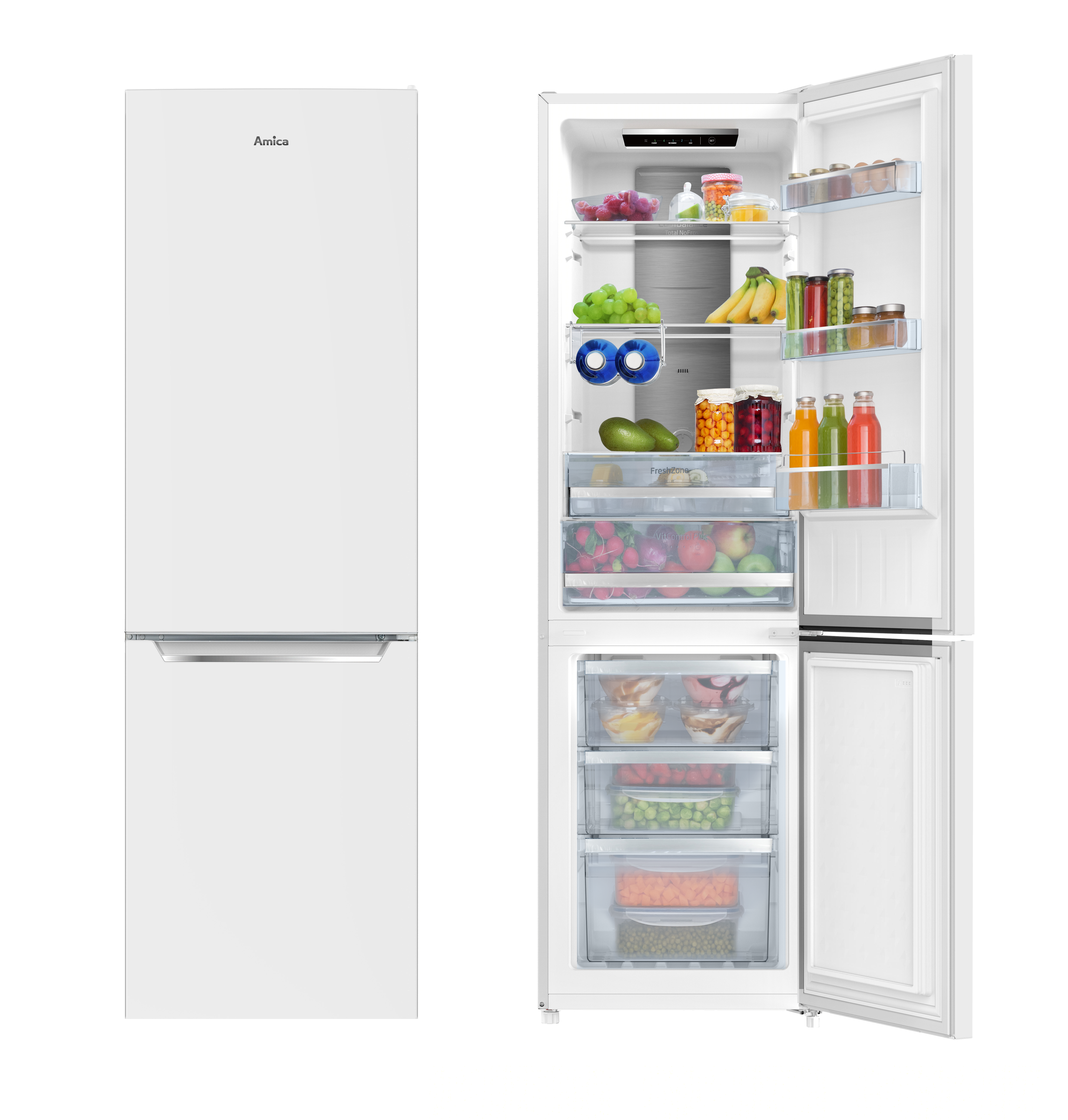 Stand-Kühl-Gefrierkombination KGCN 388 140 W, weiß, 180 cm