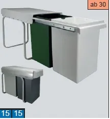 Doubby + Semiprofi, grün weiß, 2 x 15 Liter