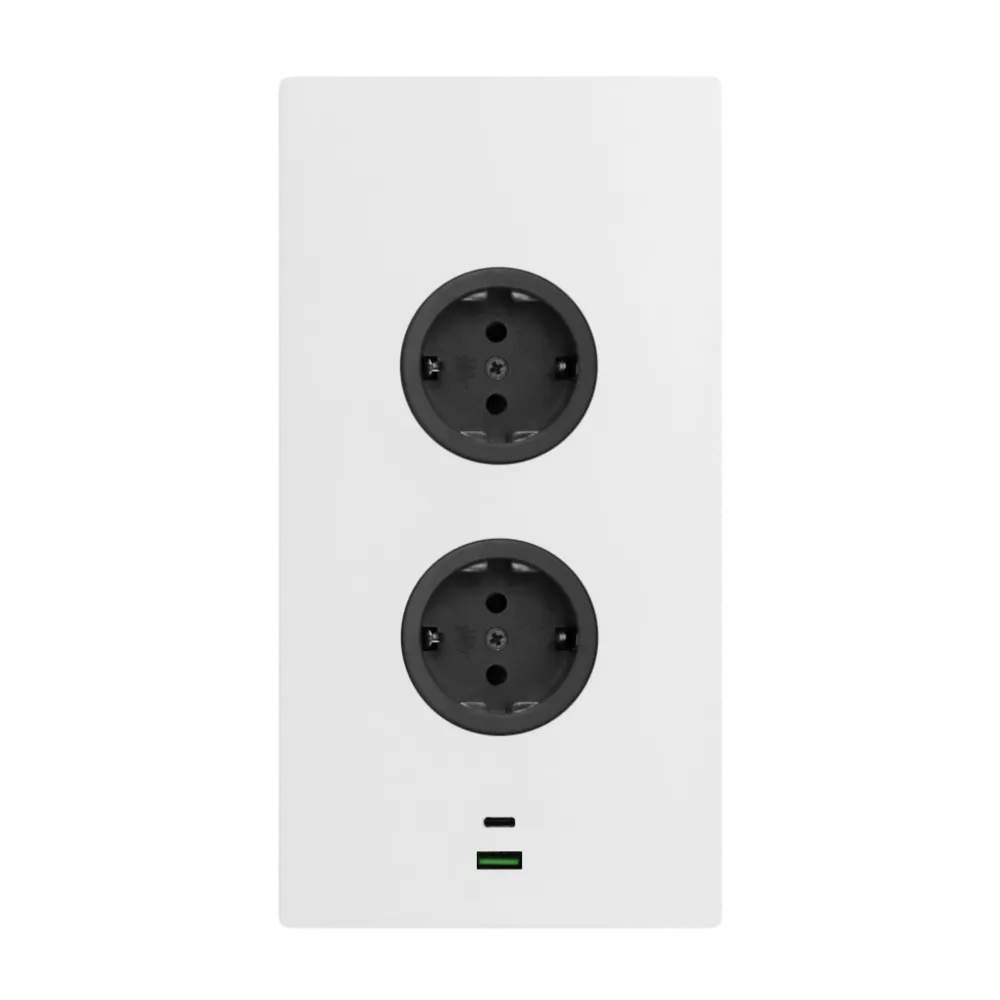 CARESSI 2ST22/USB Energie-Ecksäule, weiß