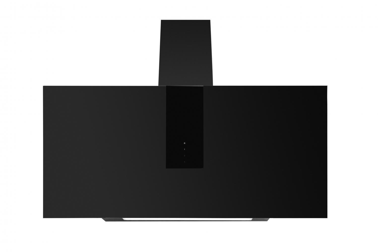 Kaminhaube, Pure, 60 cm, Schwarz-matter Glasschirm