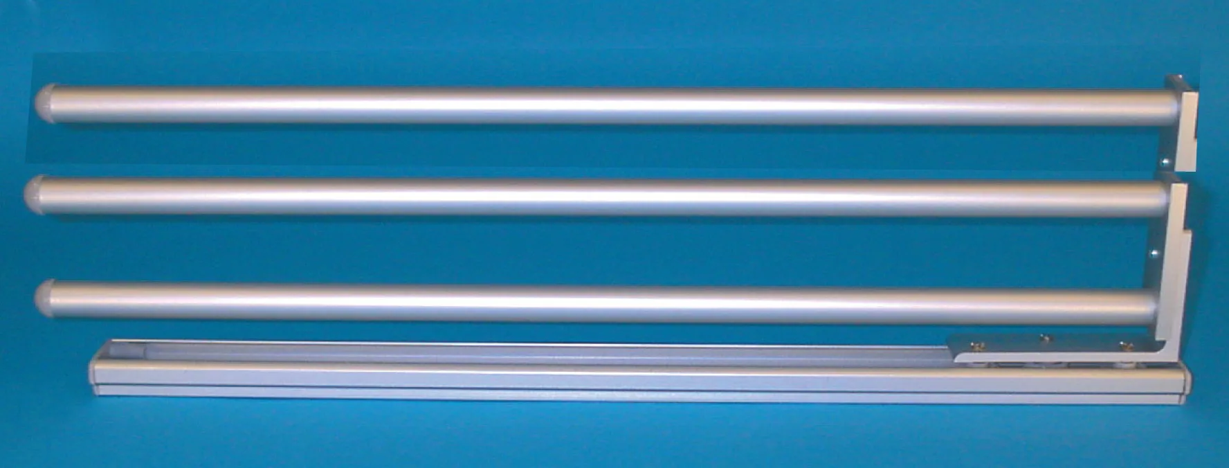 Handtuchauszug Alu, 3-fach, silber