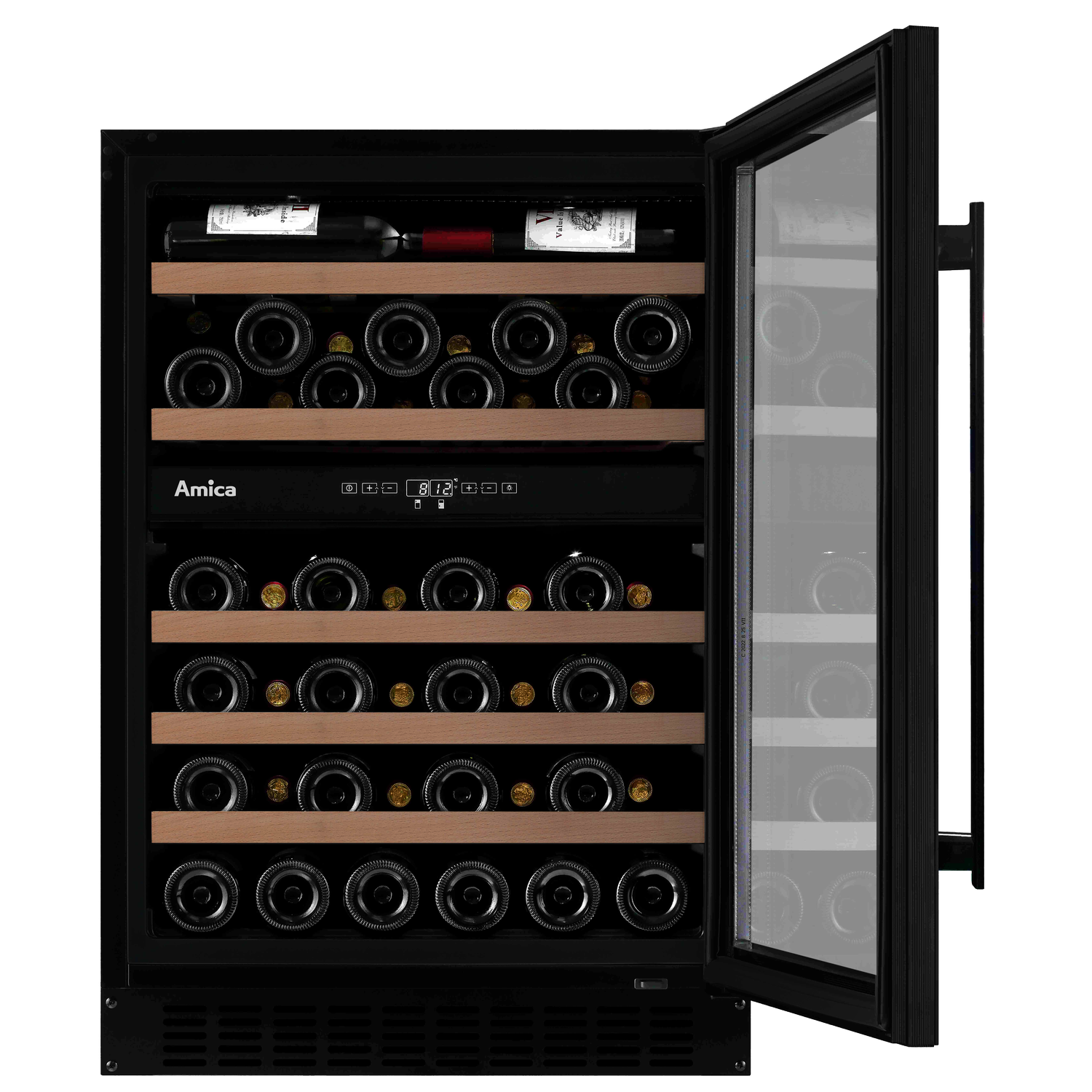 Weintemperierschrank, unterbaufähig, X-Type Design, schwarz Weintemperierschrank, unterbaufähig, X-Type Design, schwarz