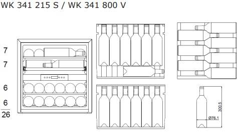 Einbau-Weintemperierschrank, Noir Design, schwarz Einbau-Weintemperierschrank, Noir Design, schwarz