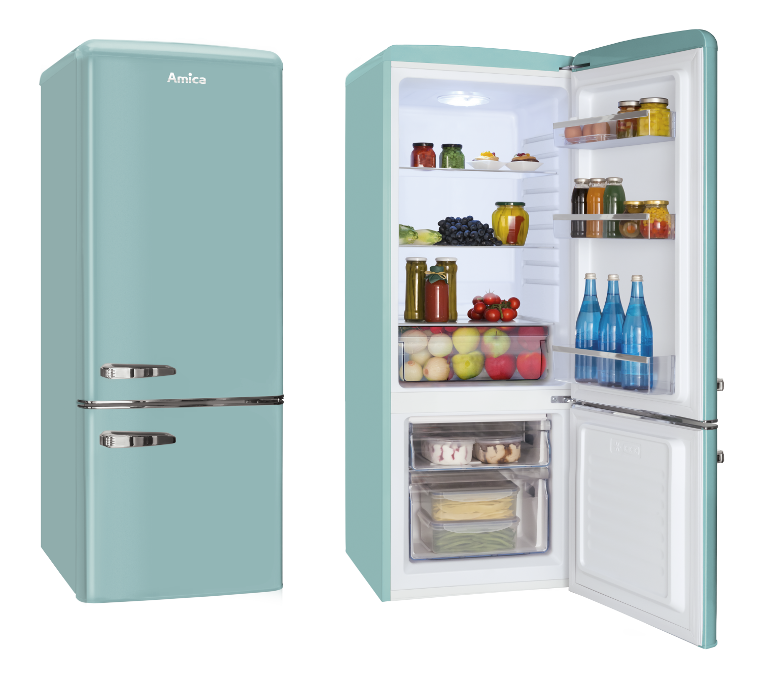 Stand-Kühl-Gefrierkombination KGCR 384 150 T, Ice Blue, 145 cm Stand-Kühl-Gefrierkombination KGCR 384 150 T, Ice Blue, 145 cm