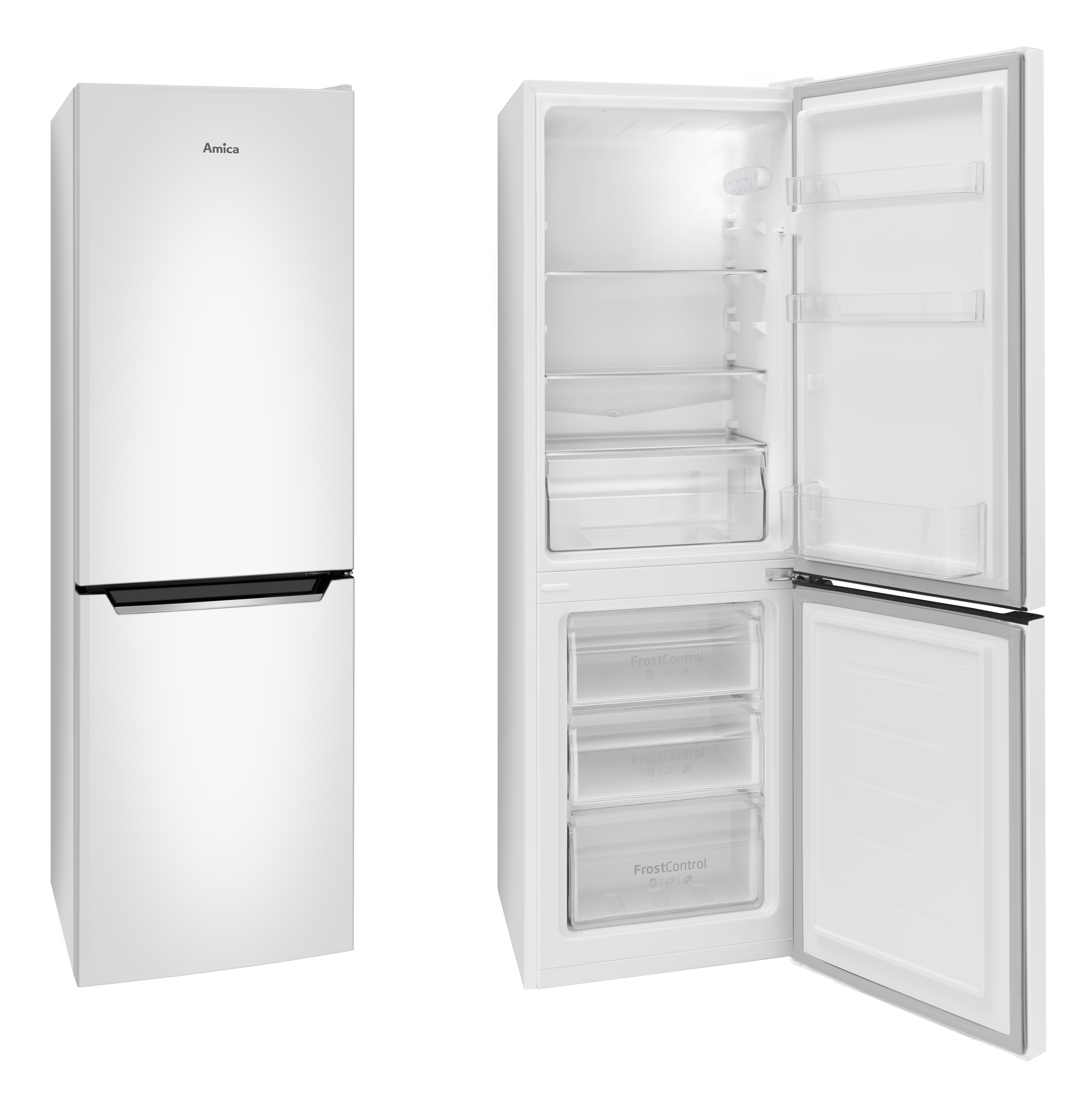 Stand-Kühl-Gefrierkombination KGCL 384 155-1 W, weiß, 144 cm