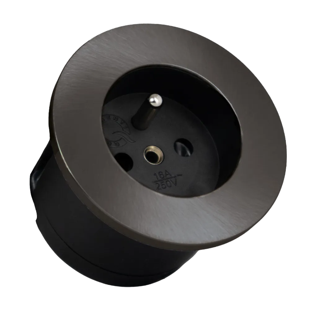 CARESSI CAPS Steckdose, gun-metal