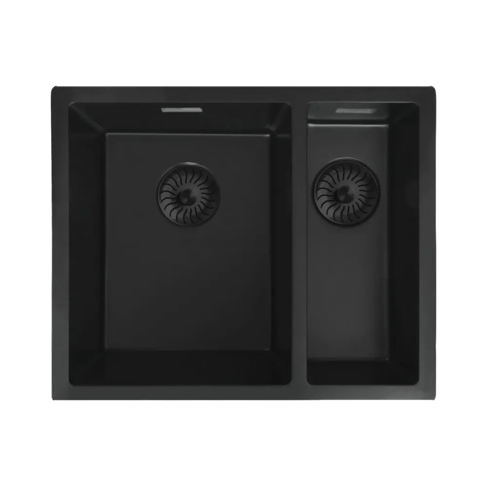 CARESSi Black Line Doppelbecken-Spüle 558mmbreit