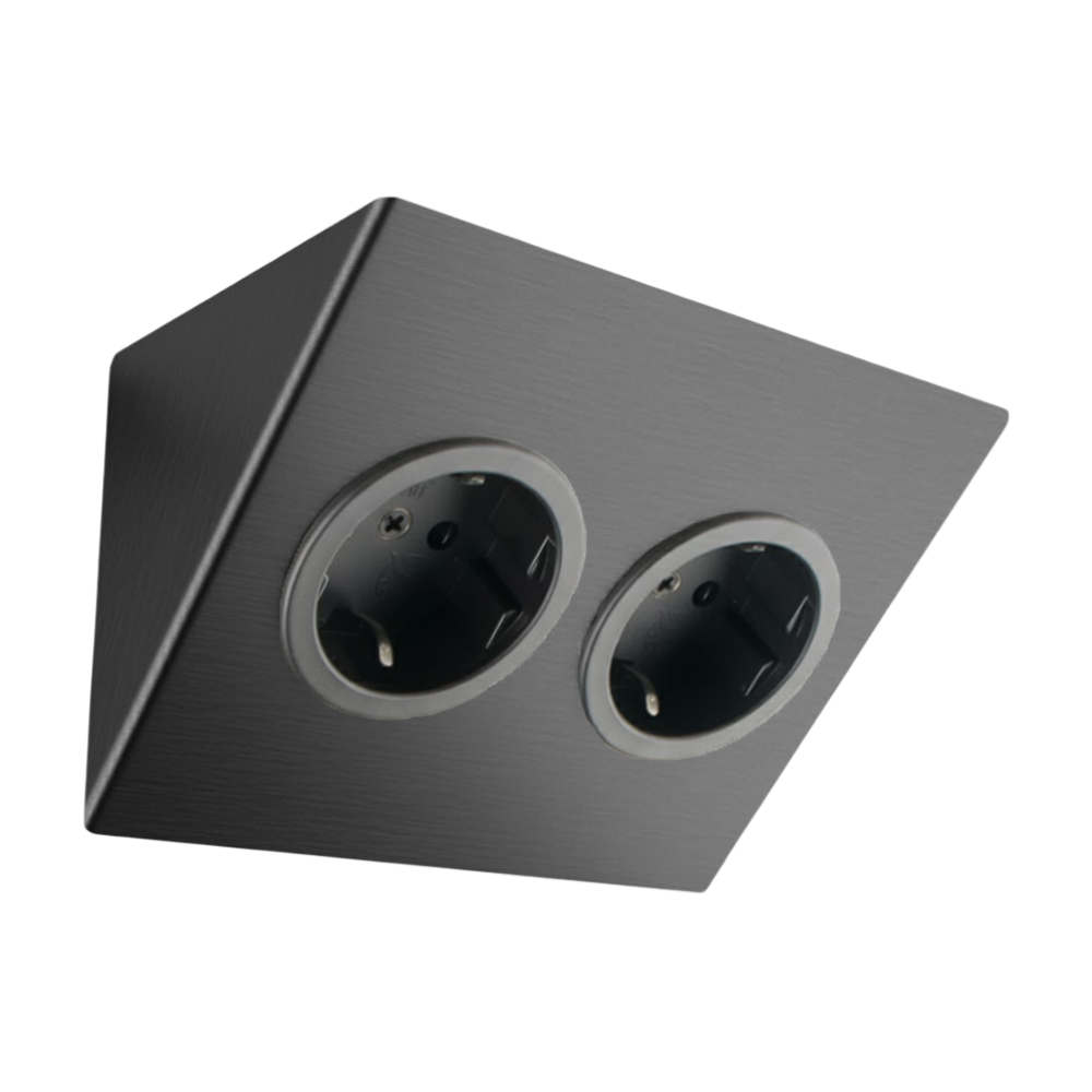 CARESSI 2ST14 Unterbausteckdose, gun-metal