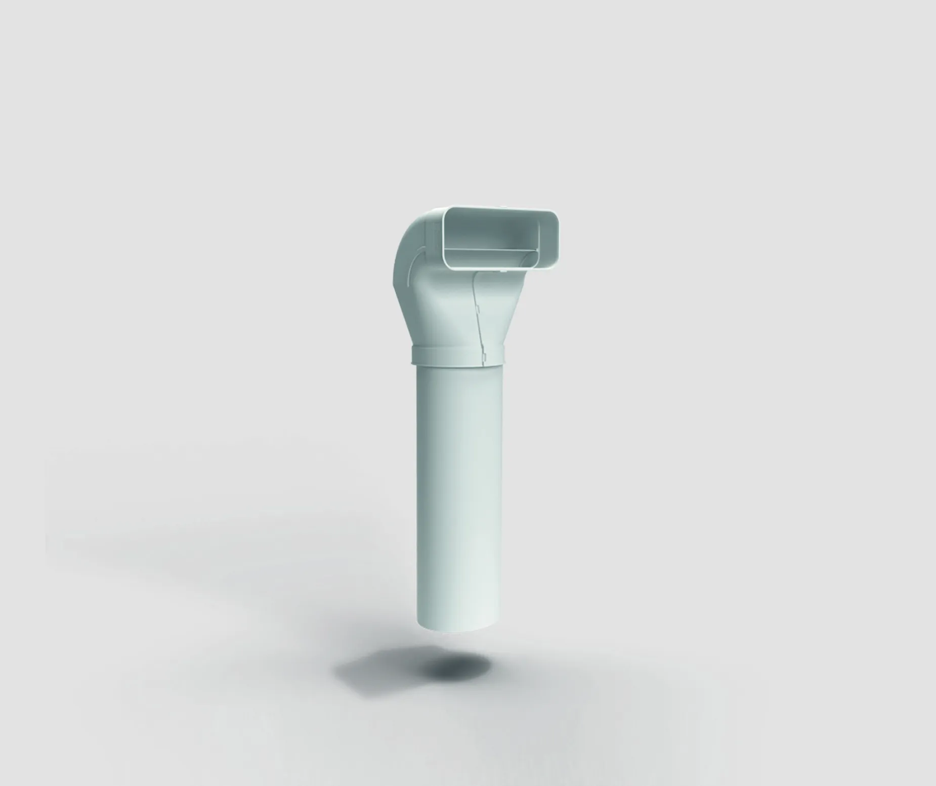 125er - Optimairo-M Umlenkstück verlängert, mit starrem Rohr 125 mm, 1 m