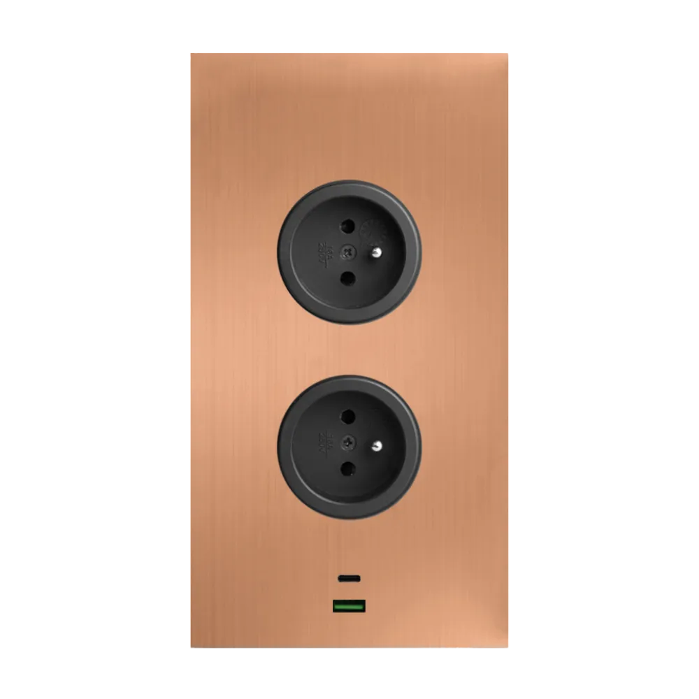 CARESSI 2ST20/USB Energie-Ecksäule, kupfer