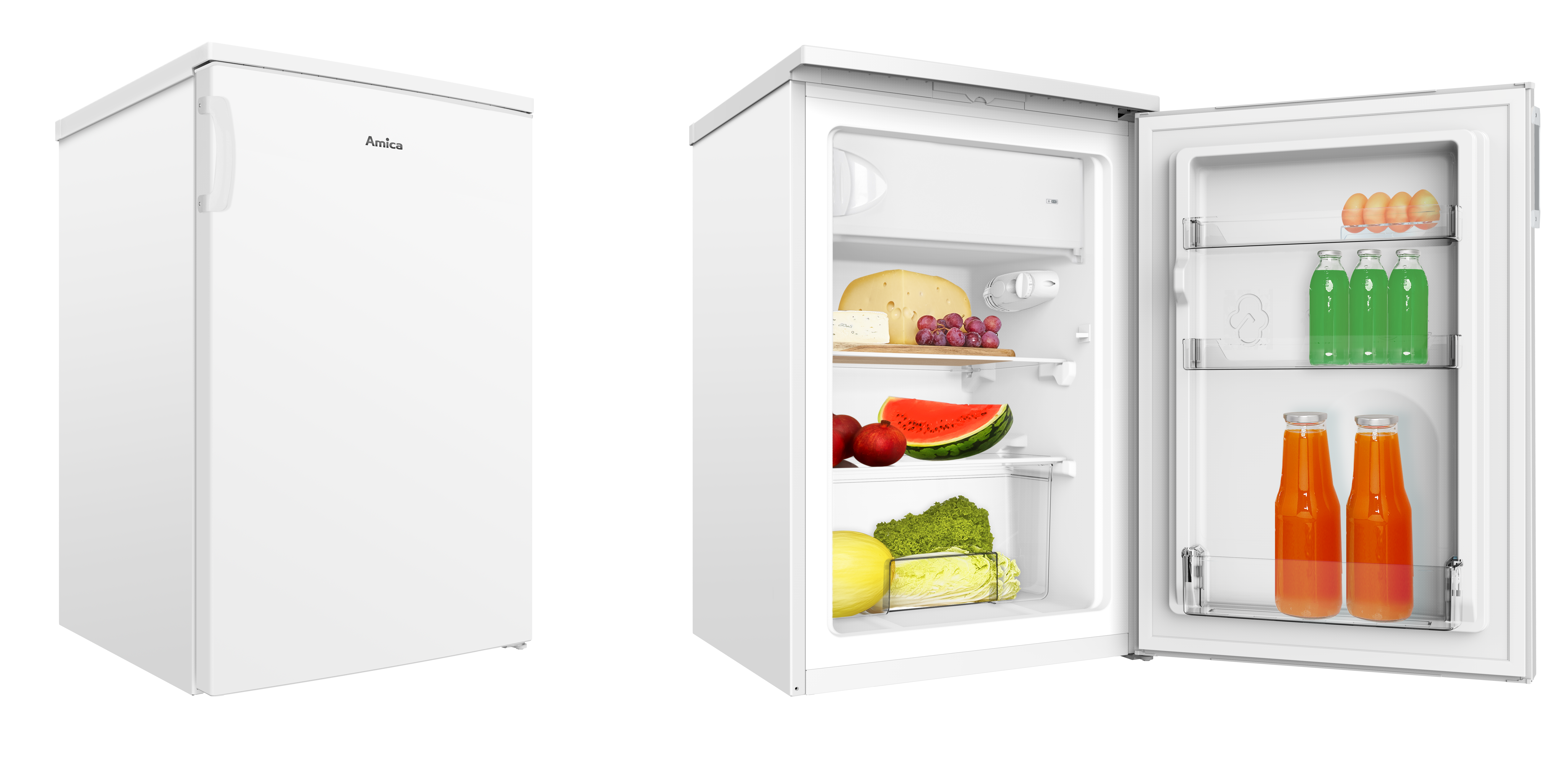 Stand-Kühlschrank mit Gefrierfach KS 361 300 W, weiß, 85 cm