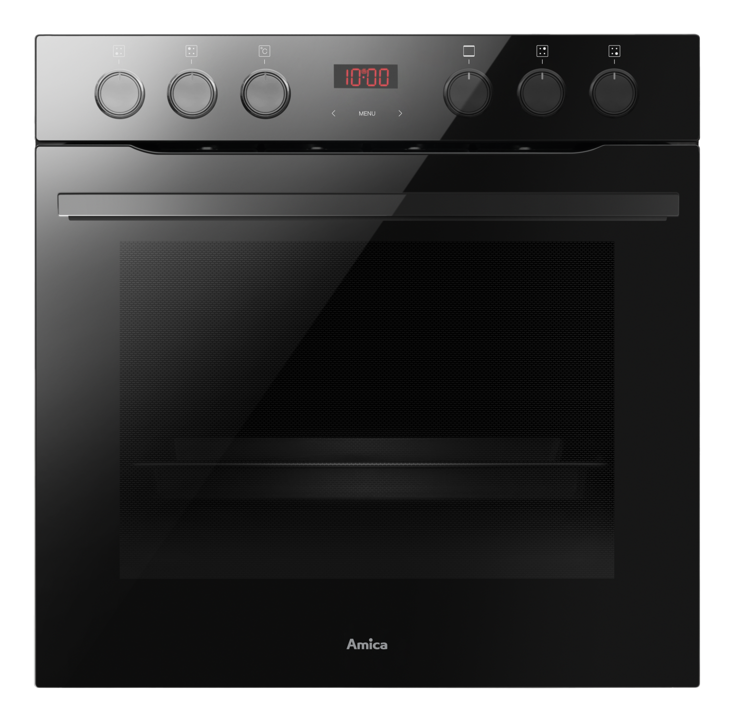 Herd-Set, Glaskeramik-Kochfeld-Edelstahlrahmen, X-type Design, Schwarz, 77l